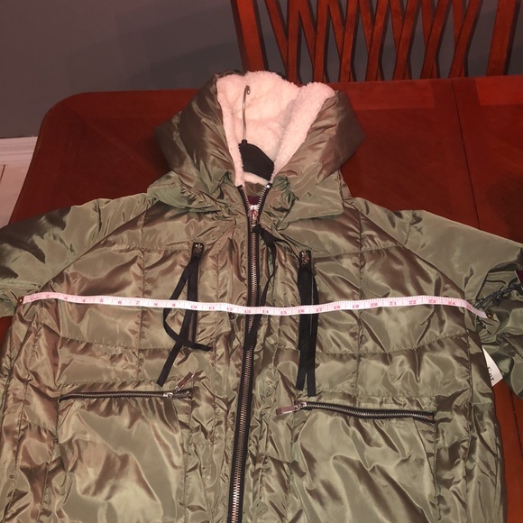 Forever21+Ci sono NWT  faux utility trim shearling parka puffer jacket size XL. - Picture 13 of 17
